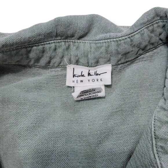 Nicole Miller New York Romper Size XS Casual Linen Lyocell Blend Braided Belt - Picture 5 of 5